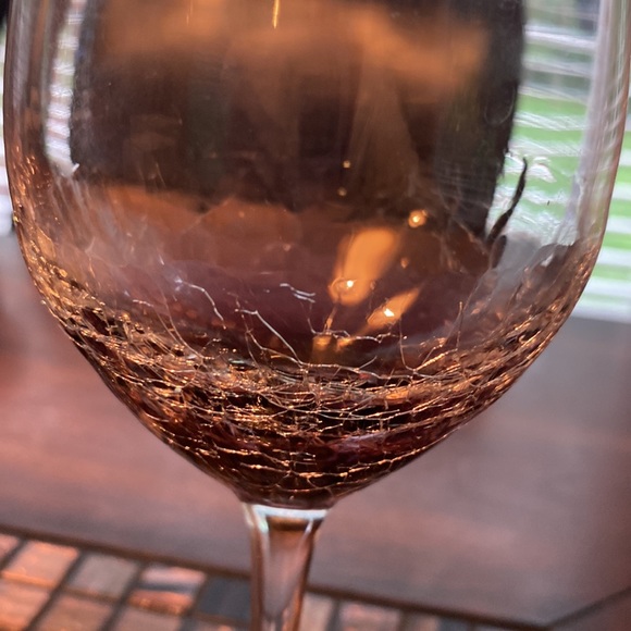 Rare Purple crackled Pier One wine glasses. - Picture 2 of 3